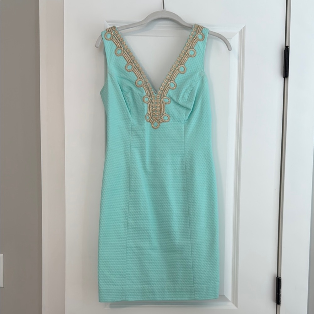 Elegant Aqua Lilly Pulitzer Dress